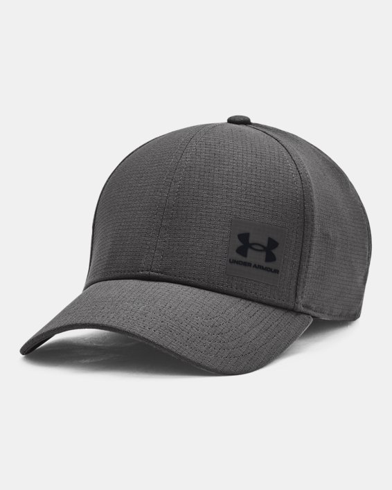 Men's UA ArmourVent Adjustable Cap, Gray, pdpMainDesktop image number 0